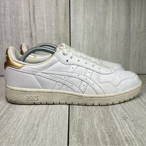 Asics Japan S White Gold Classic Casual Sneaker Lace Up Shoe Women’s Size 10.5